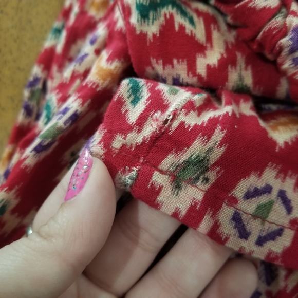 Urban Outfitters Ikat Red Colorful Boho Floral Patterned Capri Soft Lounge Pants - Picture 8 of 12